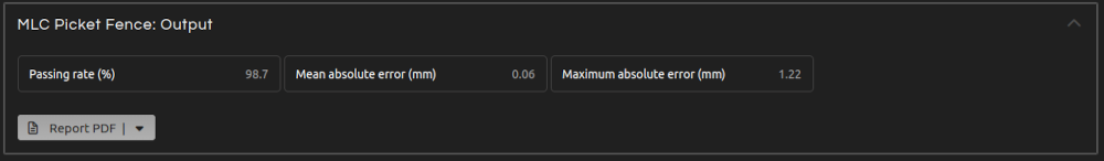 MLC Picket Fence: output